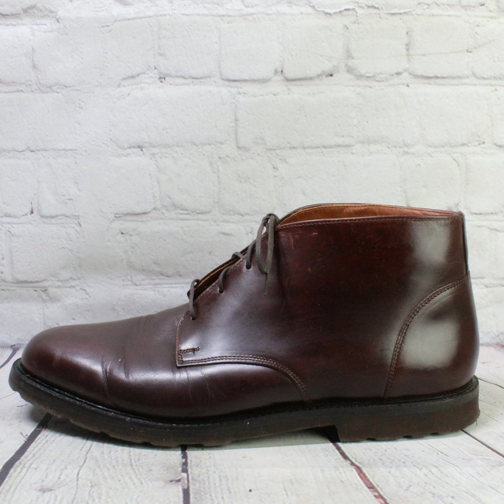 Bostonian Brown Leather Lace Up Oxfords Chukka Dress Shoes Size 13 Medium - Picture 1 of 9